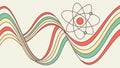 Atomic Structure Energetic Wave Pattern Abstract Vector Design, vector design Generative AI Royalty Free Stock Photo