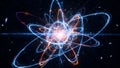 Atomic Structure Glowing Orbits Energy Royalty Free Stock Photo