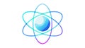 Atomic Structure Icon for Science and Quantum Physics, vector design Generative AI Royalty Free Stock Photo