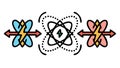 Atomic Structure Interconnected Energy Flow Vector, vector design Generative AI Royalty Free Stock Photo