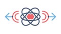 Atomic Structure Nuclear Science Icon, vector design Generative AI Royalty Free Stock Photo