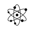 Atomic structure, nucleus, electron, proton Royalty Free Stock Photo
