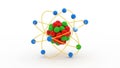 Atomic structure with orbitals and electrons Royalty Free Stock Photo