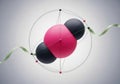 Atomic structure with orbits Royalty Free Stock Photo