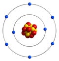 Atomic structure of oxygen Royalty Free Stock Photo