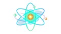 Atomic Structure Physics Science Icon, vector design Generative AI Royalty Free Stock Photo
