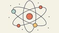 Atomic Structure Vector: Physics & Energy Concepts, vector design Generative AI Royalty Free Stock Photo