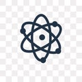 Atomic vector icon isolated on transparent background, Atomic t