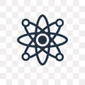 Atomic vector icon isolated on transparent background, Atomic t