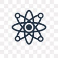 Atomic vector icon isolated on transparent background, Atomic t