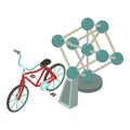 Atomium icon, isometric style Royalty Free Stock Photo