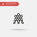 Atomium Simple vector icon. Illustration symbol design template for web mobile UI element. Perfect color modern