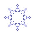 Atoms Isolated Vector icon that can be easily modified or edited