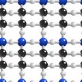 Atoms and molecules. Theme of science, inventions, and research.