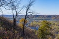 Atop Bluffs of Wyalusing and Mississippi River Royalty Free Stock Photo