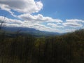 Atop a mountain in Gatlinburg Tenn blue skies