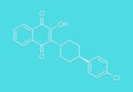 Atovaquone drug molecule. Skeletal formula.