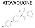 Atovaquone drug molecule. Skeletal formula.