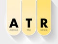 ATR - Average True Range acronym, business concept background