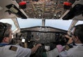 ATR cabin inflight comm Royalty Free Stock Photo