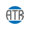 ATR letter logo design on white background. ATR creative initials circle logo concept.