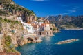 Atrani, Italy along the beautiful Amalfi Coast Royalty Free Stock Photo