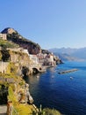 Atrani, Italy. Amalfi Coast. Royalty Free Stock Photo