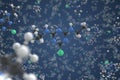 Atrazine molecule, ball-and-stick molecular conceptual model. Scientific 3d rendering Royalty Free Stock Photo