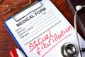 Atrial fibrillation AFib. Royalty Free Stock Photo