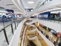 The atrium area of SM North EDSA, with a beautiful spiral staircase.