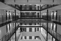 Atrium with lifts/elevators in hotel or office building