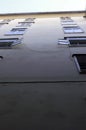 Atrium, narrow dark lane with light from above Royalty Free Stock Photo