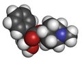 Atropine deadly nightshade Atropa belladonna alkaloid molecule. Medicinal drug and poison also found in Jimson weed Datura.