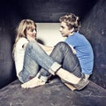 Atrractive young couple in love Royalty Free Stock Photo