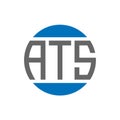 ATS letter logo design on white background. ATS creative initials circle logo concept. Royalty Free Stock Photo