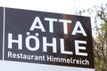 Atta cave sign in attendorn germany