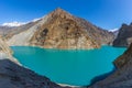 Attabad lake in autumn season at northern Pakistan. Royalty Free Stock Photo