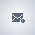 Attach, Assign e-mail, vector best flat icon