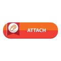 attach button. Vector illustration decorative design Royalty Free Stock Photo