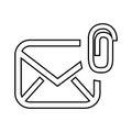 attach file email setup isolated icon design Royalty Free Stock Photo