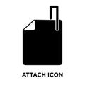 Attach icon vector isolated on white background, logo concept of