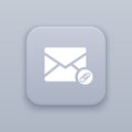 Attach Mail button, best vector Royalty Free Stock Photo