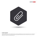 Attach paper clip icon Hexa White Background icon template Royalty Free Stock Photo