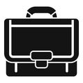 Attache briefcase icon simple vector. Office case