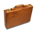 Attache case upright,isolated