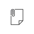 Attached file outline icon