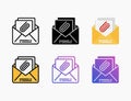 Attached icon set with different styles.
