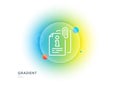 Attached info line icon. Information guide sign. Gradient blur button. Vector