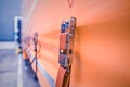 Attaching the awning of the cargo trailer closeup