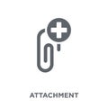 Attachment icon from collection. Royalty Free Stock Photo
